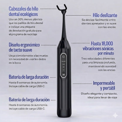 Purefloss™ | Hilo Dental Eléctrico Sónico